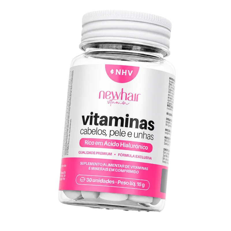 New Hair Vitamin — pote com 30 comprimidos